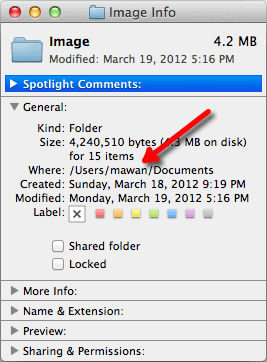 Menyembunyikan folder pada Mac OS
